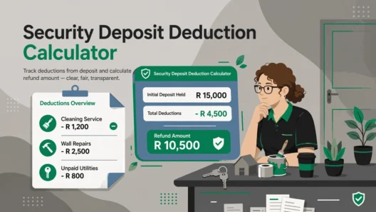 Security Deposit Deduction Calculator